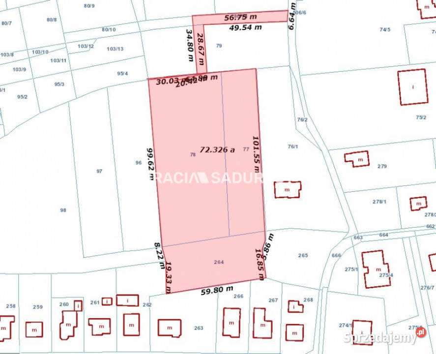 Do sprzedaży działka 7800m2 Kraków Józefa