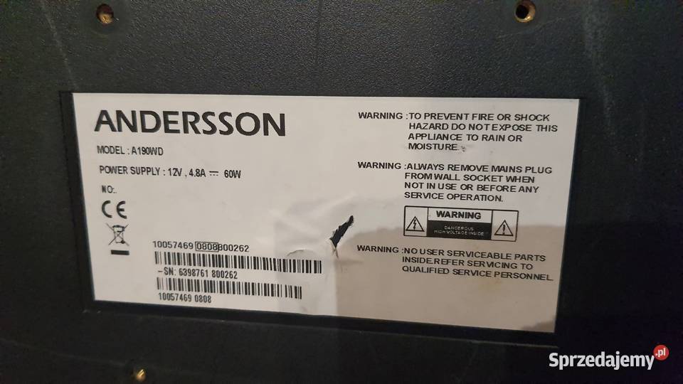 TV Andersson A190WD 19 LCD HDMI 12V Lublin sprzedam