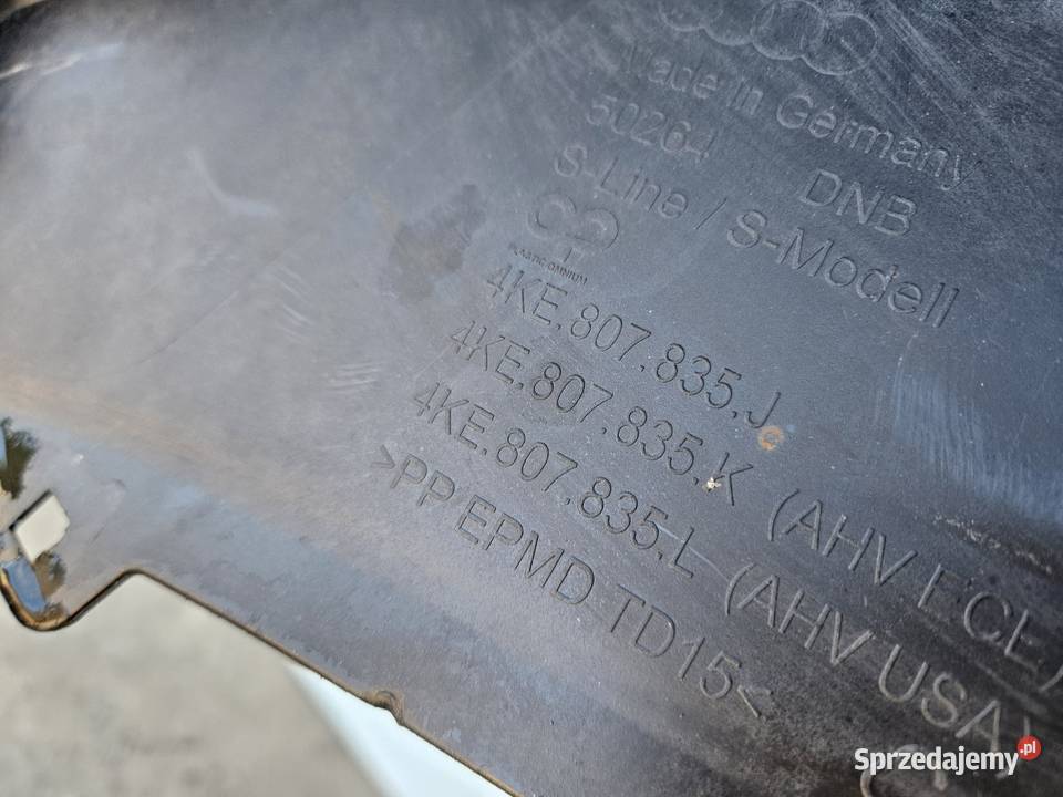 AUDI ETRON 4KE DYFUZOR SPOILER ZDERZAKA TYŁ osobowe