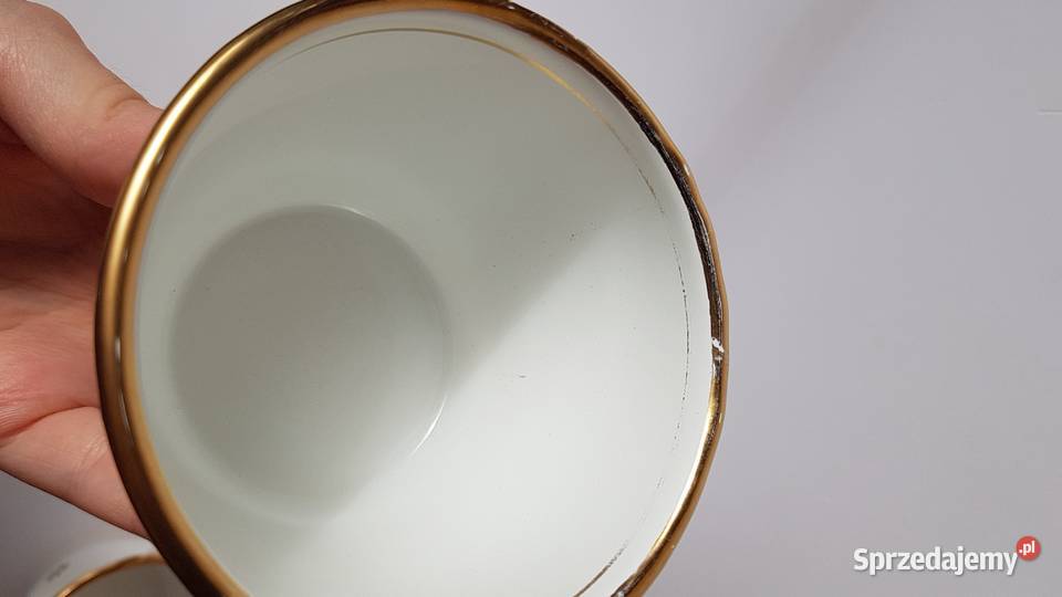 Zestaw 2x metalowa emaliowana filiżanka PRL Pozostałe