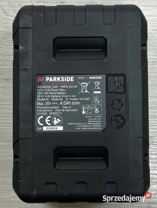 Bateria Parkside PAPS 204 B1 Elbląg