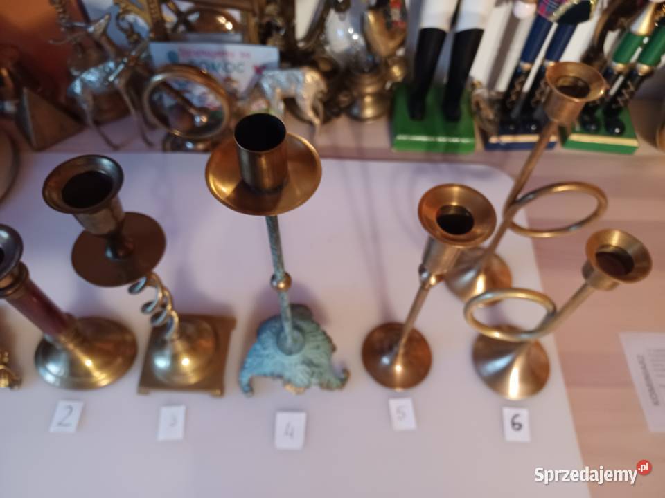 Mosiężne świecznik Wyprzedaż kolekcji Poznań