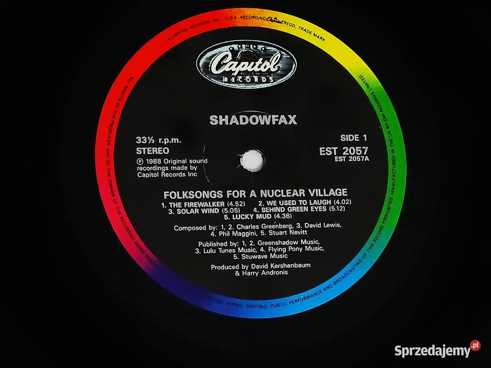 Shadowfax Folksongs For A Nuclear Village Vinyl Biłgoraj