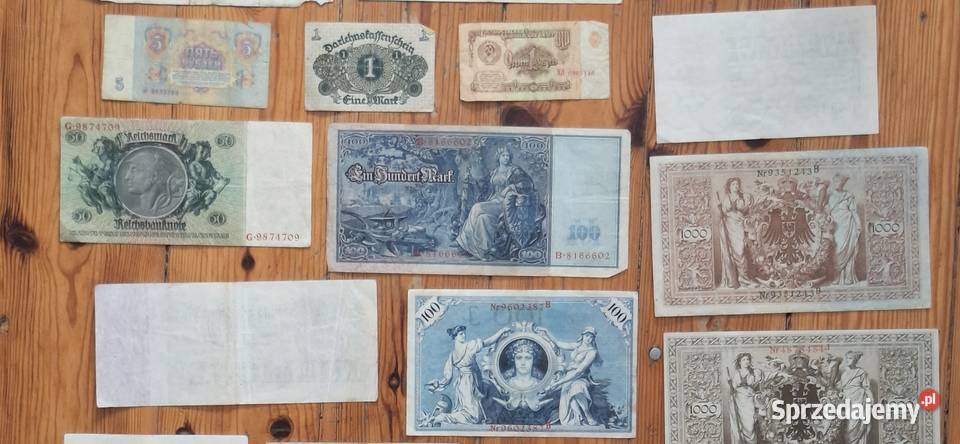 Zestaw Starych Banknotów x24 Mix BSI śląskie Gliwice