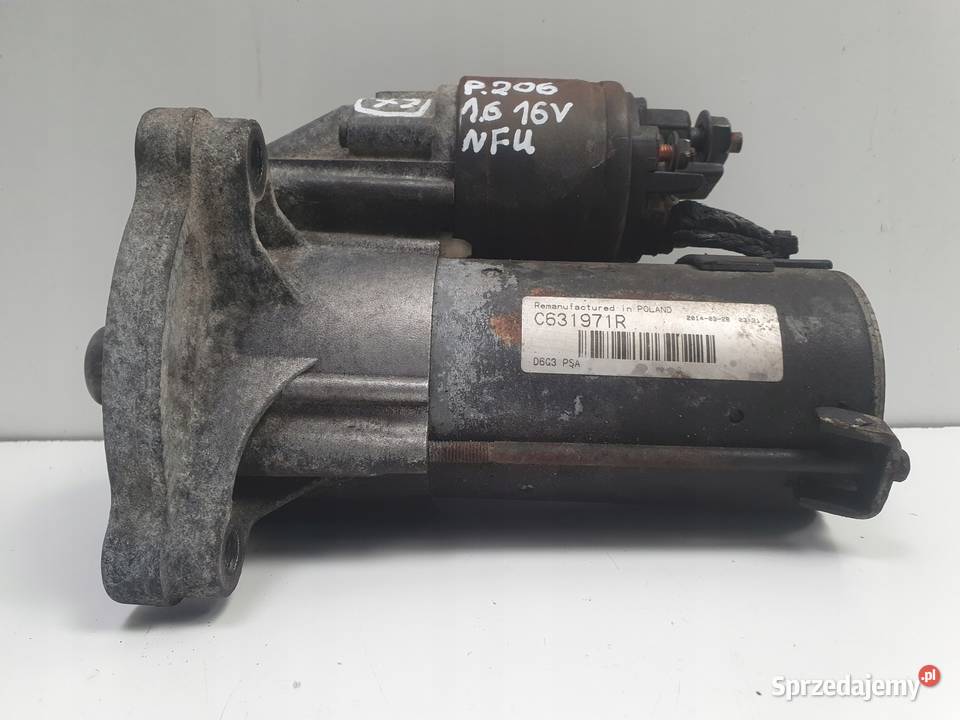 Peugeot 206 16 16V ROZRUSZNIK valeo Układ elektryczny silnika lubelskie
