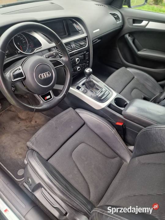 Audi A5 20 TDI 177 S line Czarna Zarejestrowana 4/5