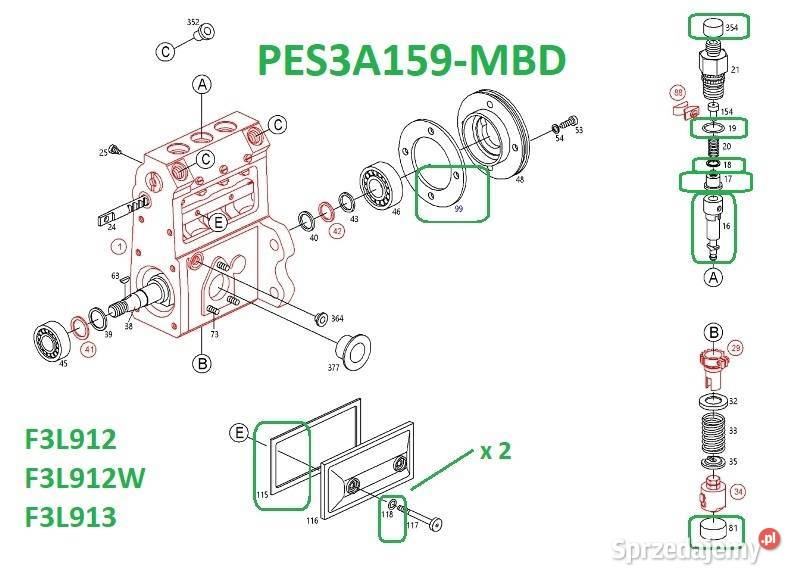 Elementy tłoczące sekcje do Pomp wtryskowych sprzedam