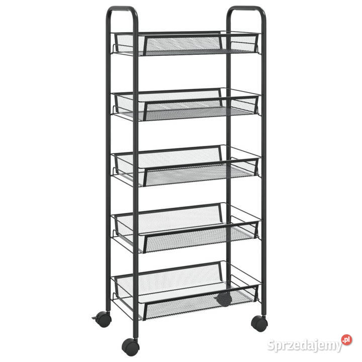 5poziomowy wózek kuchenny czarny 46x26x105 Warszawa