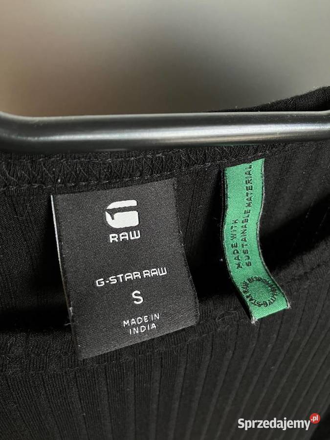 Czarny damski prążkowany longsleeve bluzka Gstar podkarpackie Nisko