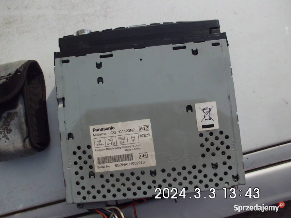 Panasonik radio samochodowe sprawne