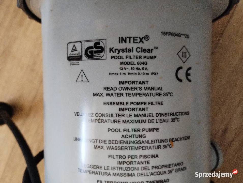 Pompa basenowa pompka filtrująca do basenu Intex Katowice