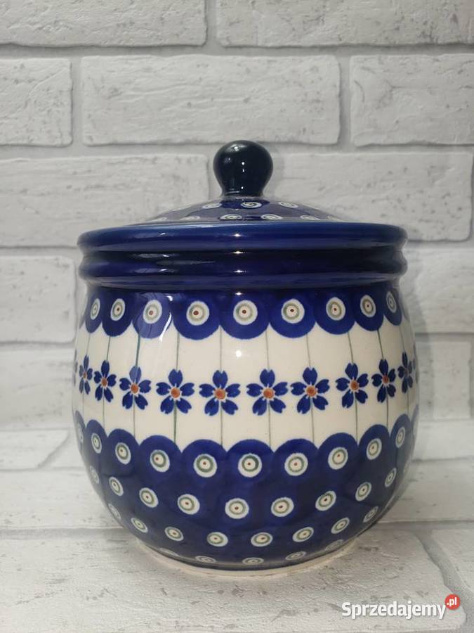 Ceramiczny pojemnik z pokrywka w dek 166A