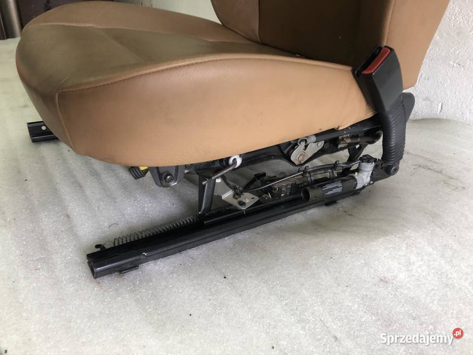 FOTEL PRAWY PRZÓD SKÓRA BEŻ BMW E46 EU