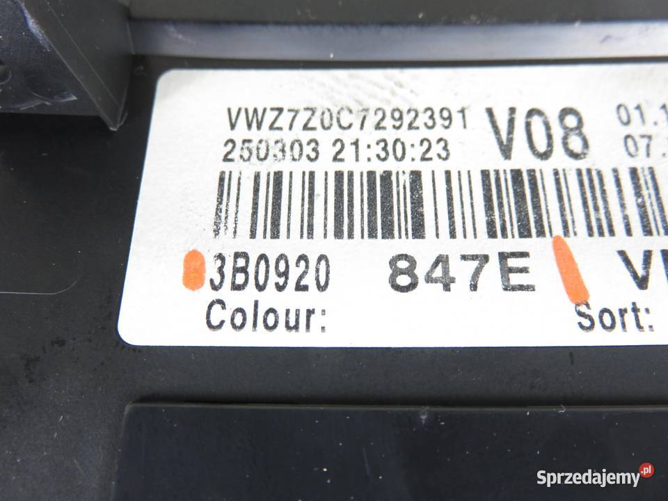 LICZNIK VW PASSAT B5 FL 19 TDI 3B0920847E osobowe małopolskie