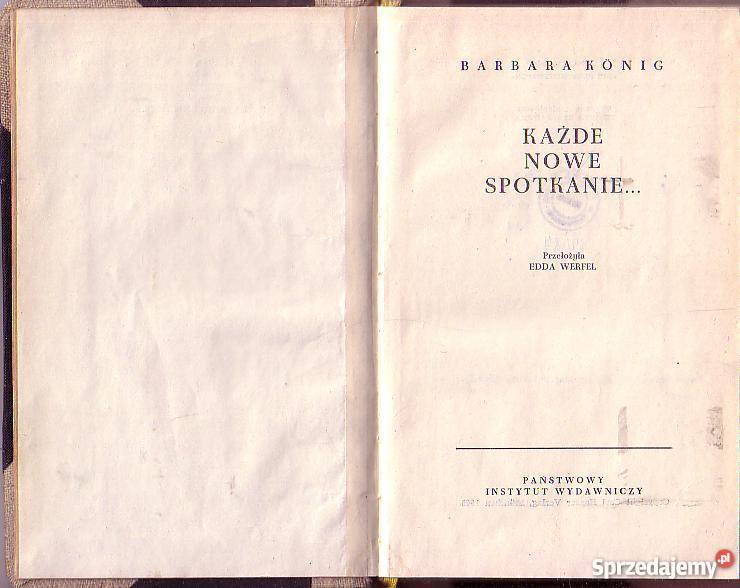 8784 KAŻDE NOWE SPOTKANIE BARBARA KONIG Czyrna sprzedam