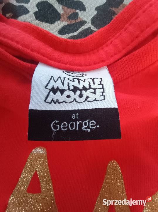 Czerwona bluzka George z Myszką Minnie Idealna 6 lat+ Bluzki, koszulki i kaftaniki lubuskie Strzelce Krajeńskie