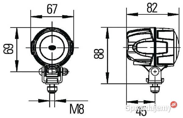 Lampa robocza okrągła LED 15W 700lm Module 50 Kamionna