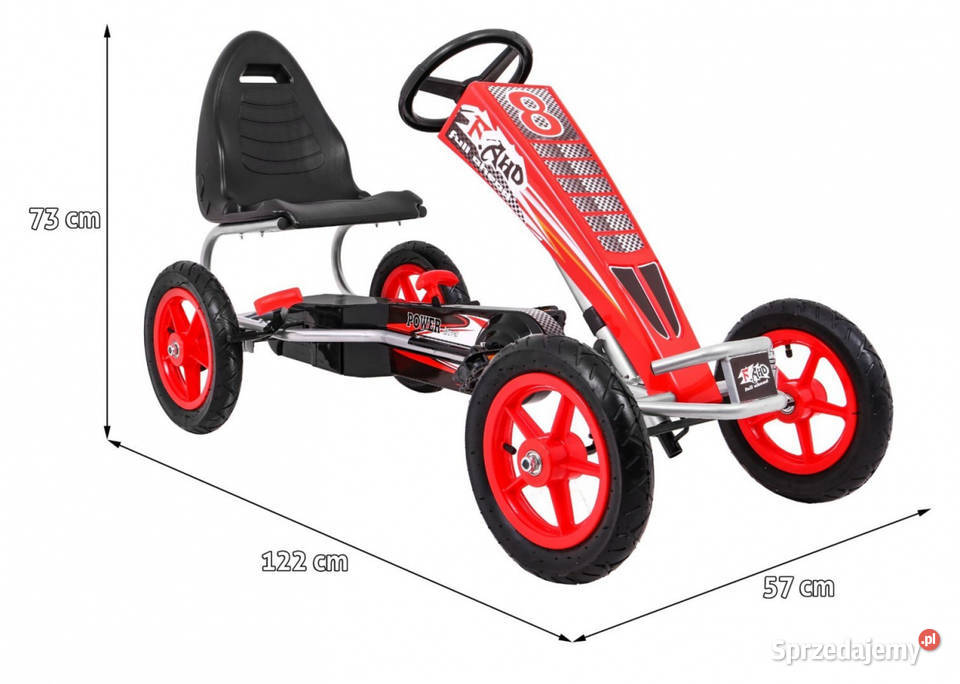 Gokart Full Ahead czerwony pompowane koła 32 Rowerki Warszawa sprzedam