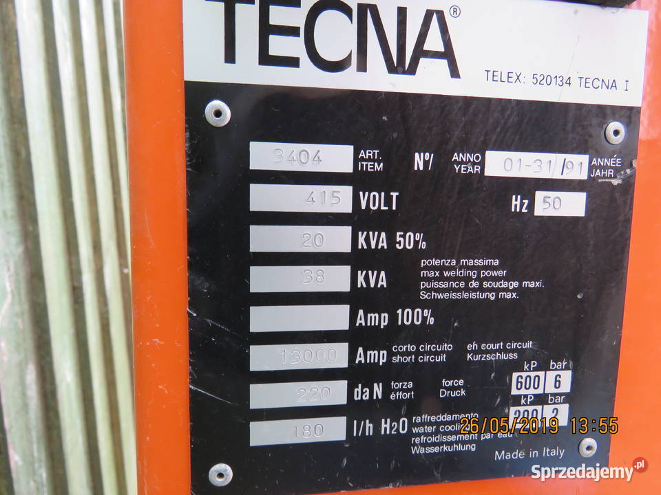 ZGRZEWARKA PUNKTOWA TECNA kujawsko-pomorskie