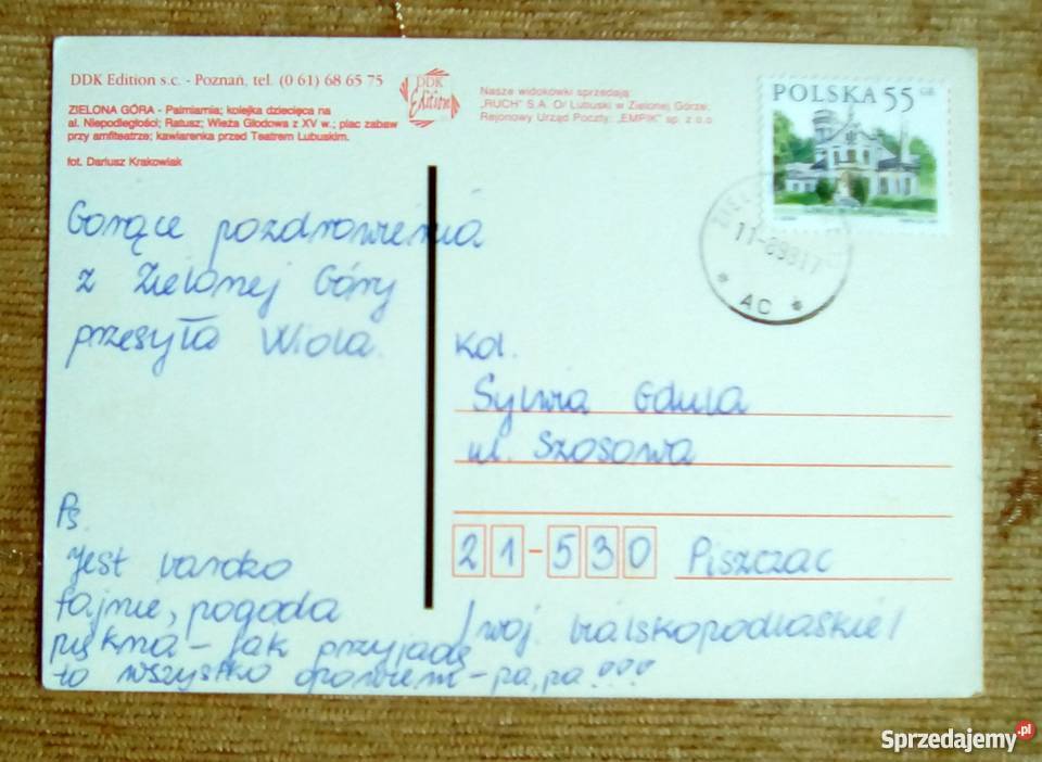 ZIELONA GÓRA M IN WIDOK NA WIEŻĘ GŁODOWĄ Z XV lubelskie Piszczac