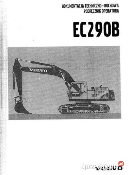 VOLVO EC 290 instrukcja obsługi DTR wysyłka świętokrzyskie Kielce