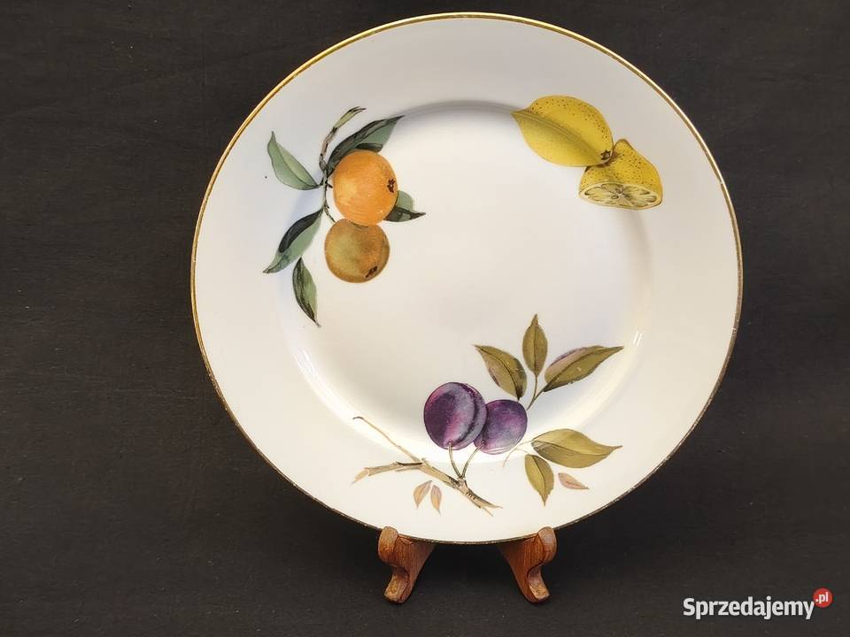 Talerz obiadowy angielski Royal Worcester Porcelana i szkło Chełm