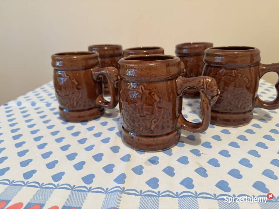 Kufle do piwa z czasów PRL lata 70 te 6 sztuk Częstochowa