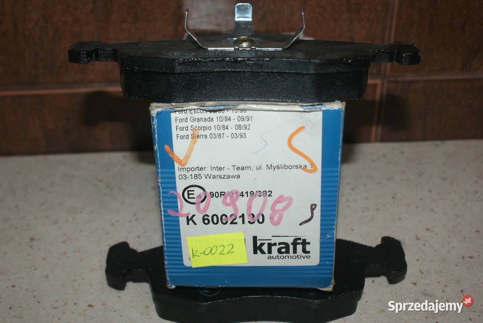 Klocek hamulcowy kpl przód FORD ESCORT IV ESCORT Pozostałe