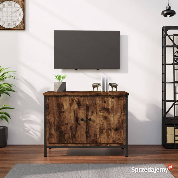Szafka pod TV przydymiony dąb 60x35x45 WM826297 Szafki Warszawa