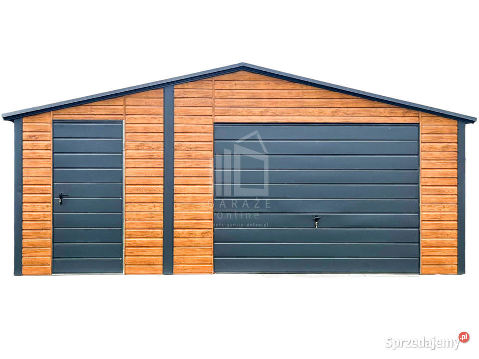 Garaż Blaszany 6x6m Brama uchylna Drzwi 3x okno Opole