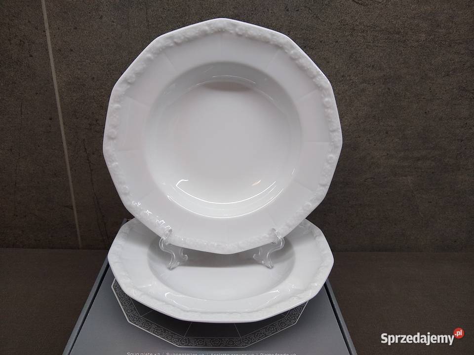 Rosenthal Maria Biała 2 talerze głębokie NOWE