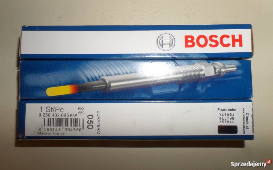 Nowe świece żarowe Bosch 0 250 402 005 EAF Mszczonów