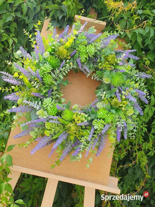 Wianek na drzwi lawendowy okazały 50 Promnice