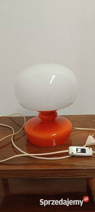 szklana lampa biurkowa nocna grzybek vintage Radomsko
