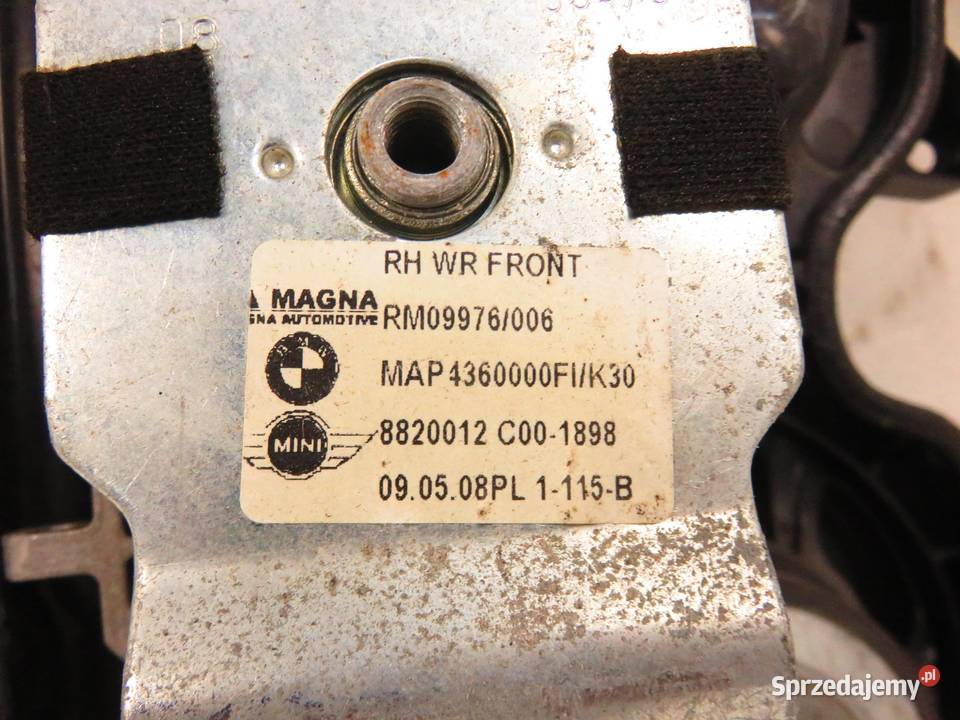 PODNOŚNIK SZYBY PRAWY MINI R56 8820012 osobowe