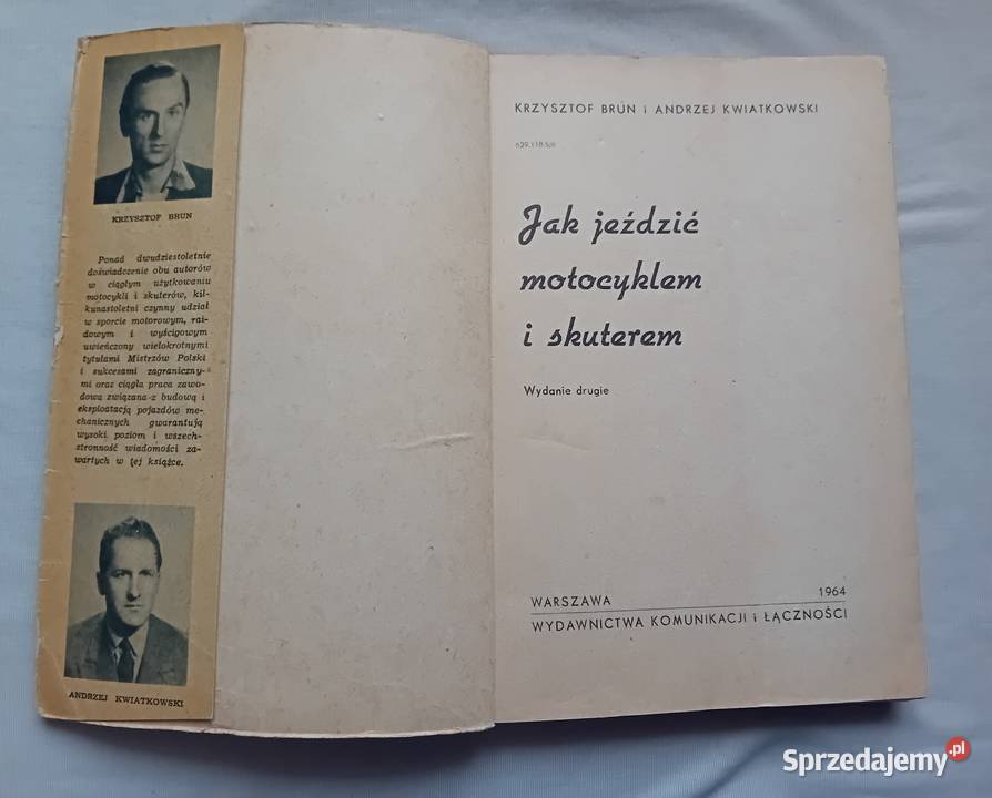 K Brun A Kwiatkowski Jeździć motocyklem i Antykwariat wielkopolskie Koźminek