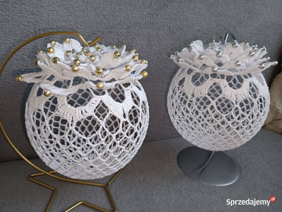 Bombki szydełkowe kwiat Lublin