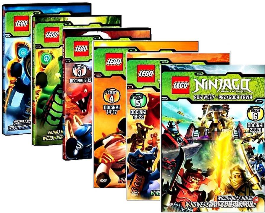 LEGO NINJAGO WĘŻY 123456 6 DVD BOX Filmy Kalisz