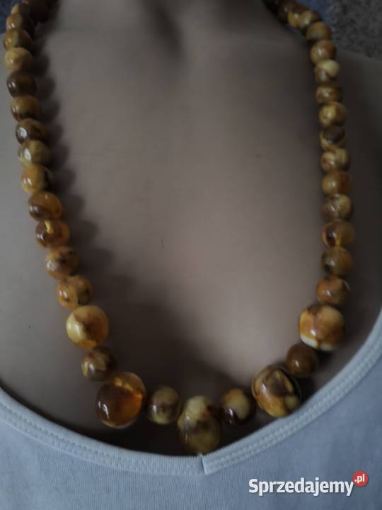 Naszyjnik Bursztyn Vintage Naszyjniki Białystok sprzedam