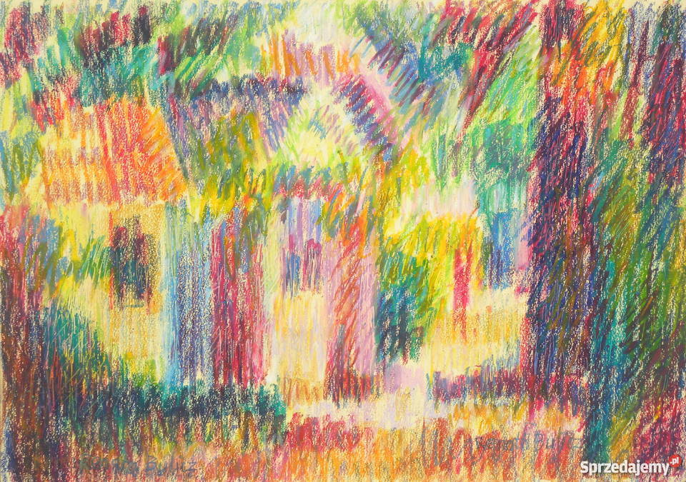 Dwór FChopina pastel aut Renata Bulicz Malarstwo Warszawa