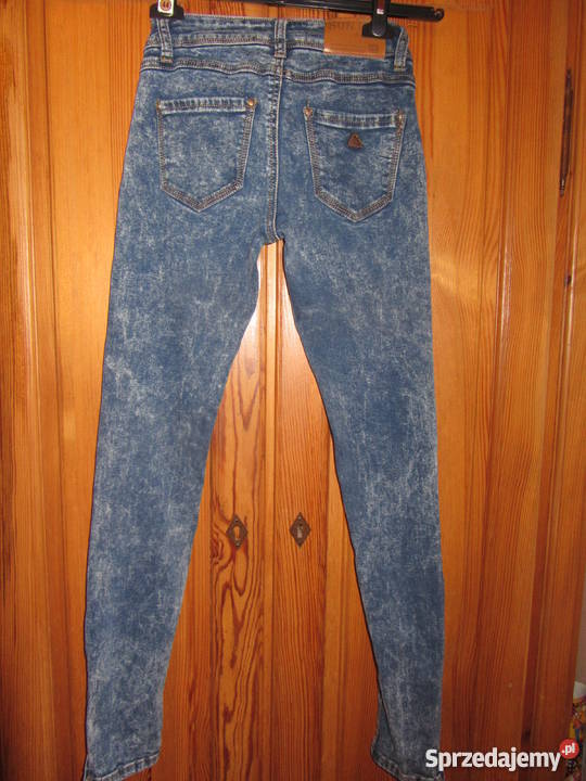 Spodnie rurki marmurki dżinsy z suwakami lubelskie