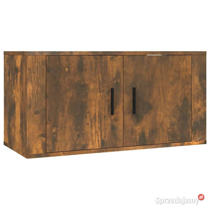 Wiszące szafki TV 3 przydymiony dąb 80x345x40