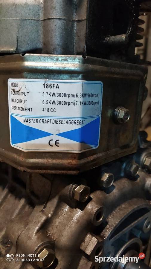 Silnik jednocylindrowy 186 AF sprzedam