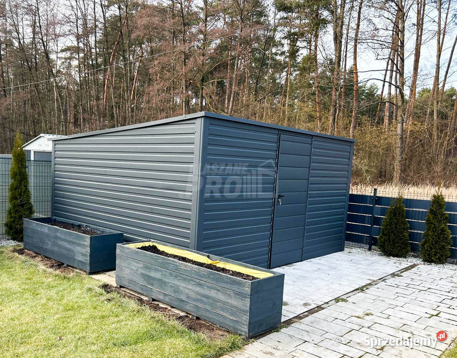 Domek Ogrodowy Schowek 4x35 drzwi Antracyt dach