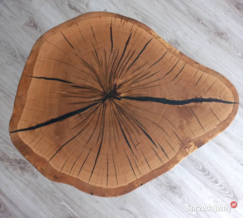 Stolik z litego drewna z żywicą epoksydową śląskie Starcza sprzedam