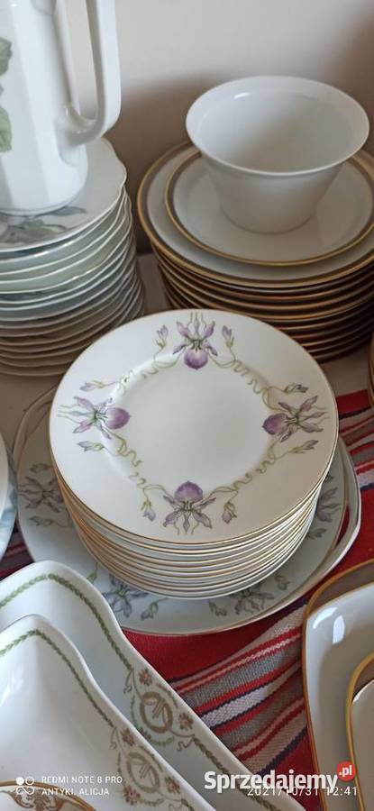 Talerzyk deserowy Donatello Rosenthal Sygz 1920 Porcelana i szkło pomorskie