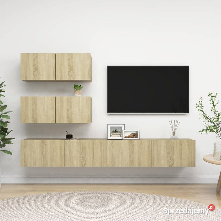 4cz zestaw szafek TV dąb sonoma materiał Warszawa