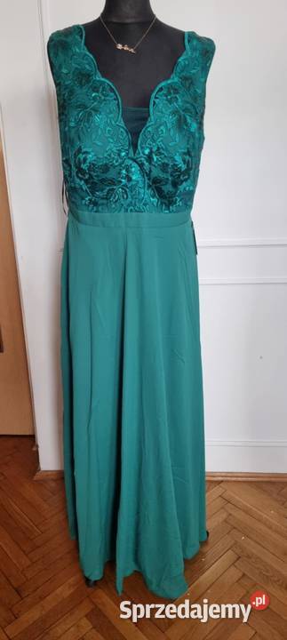Sprzedam śliczną butelkowo zieloną sukienkę podlaskie Białystok