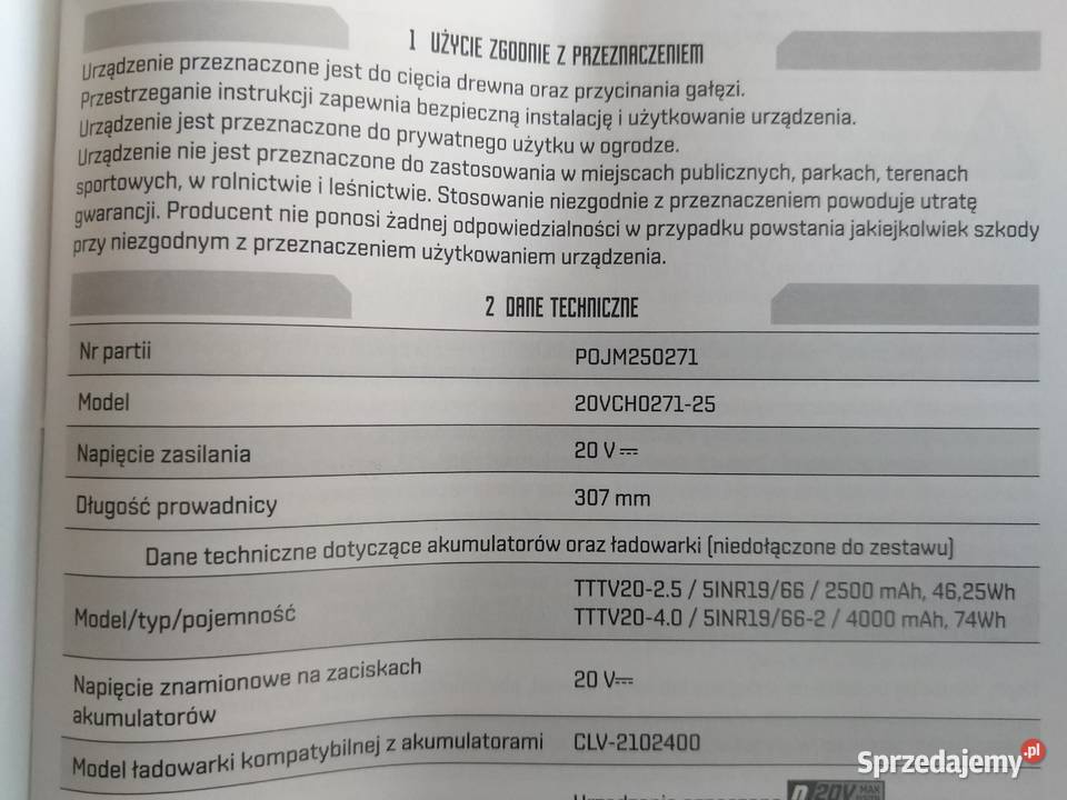 NAJTANIEJ Akumulatorowa Piła Łańcuchowa Pilarka