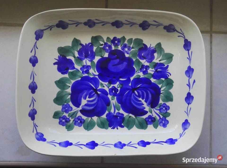 Fajansowy półmisek z dzbankiem Włocławek lata Antyki, Sztuka, Kolekcje Warszawa